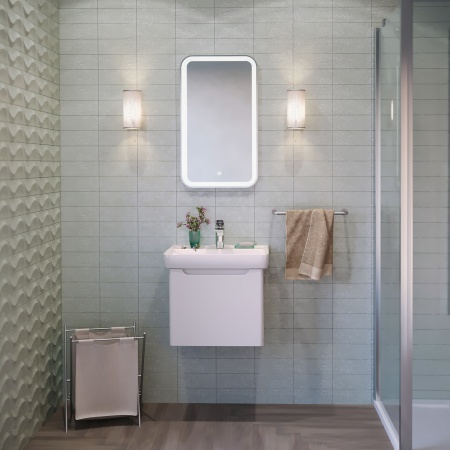 Тумба под раковину Supro 50 подвесная белая