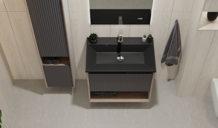 Тумба Tossony 70 подвесная Дуб Самдал/Антрацит