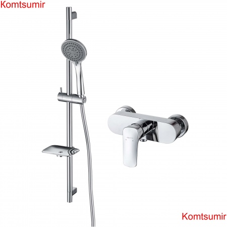 AQ1060CR ВЕГА смеситель для душа + AQ2011CR ВЕГА душевой гарнитур 3jet 73см