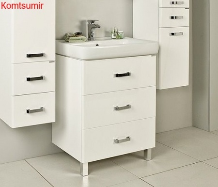 Тумба под раковину AQUATON Америна 70 М, белая (1A169001AM010)