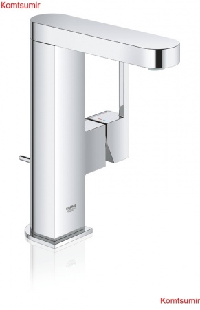 Смеситель однорычажный для раковины GROHE Plus со сливным гарнитуром, поворотный излив, хром (23871003)