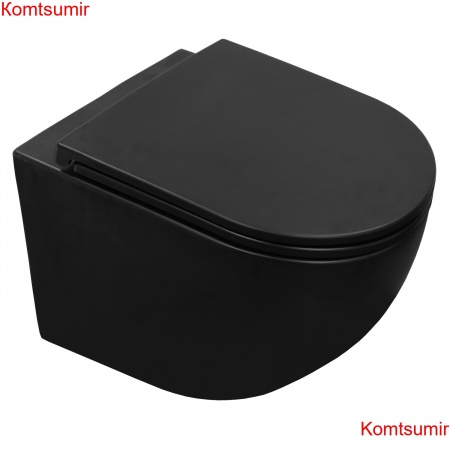 Унитаз подвесной Azario Grado 370х490х360 безободковый, система антивсплеск (Торнадо), с быстросъемным сиденьем микролифт, черный матовый (AZ-0046-UQ1-MB) Унитаз подвесной Azario Grado 370х490х360 безободковый, система антивсплеск (Торнадо), с быстросъемным сиденьем микролифт, черный матовый (AZ-0046-UQ1-MB)