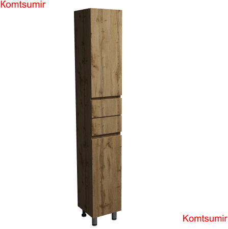 Пенал Djena Окант напольный 30 2 двери 2 ящика дерево правый Пенал Djena Окант напольный 30 2 двери 2 ящика дерево правый