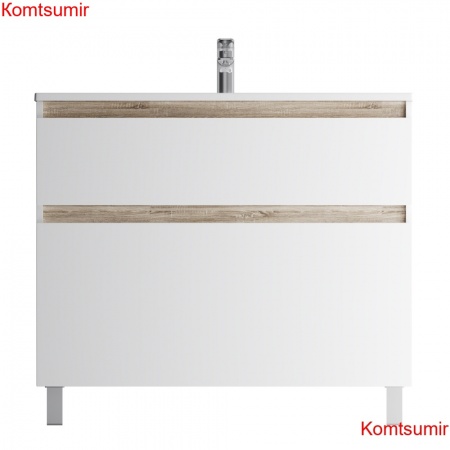 M85AFSX1002WG X-Joy, База под раковину, напольная, 100 см, 2 ящика, белый глянец