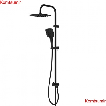 Damixa 931000300 Eclipse, душ. система: верхний душ 220мм, ручн.душ 3 ф-ии 120 мм, штанга 1010 мм, черный Damixa 931000300 Eclipse, душ. система: верхний душ 220мм, ручн.душ 3 ф-ии 120 мм, штанга 1010 мм, черный