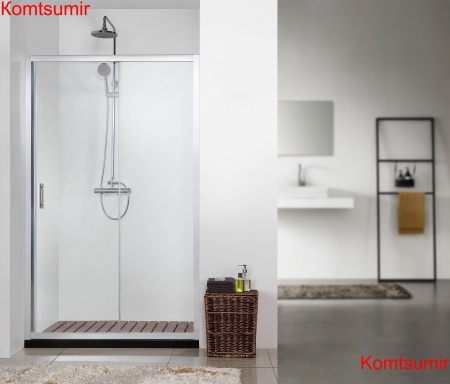 Душевое ограждение SANTREK AQUA Time- DF-1400-C-Chrome 14001950 Прямое стекло Прозр 6 мм, профиль Хром