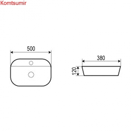 Раковина Azario накладная 500х380х120 белый (AZ-2202 SP)
