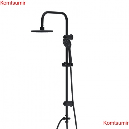 Dorff D0708000BL Comfort душевая система с тропическим душем, ручной душ 1F,  цвет черный