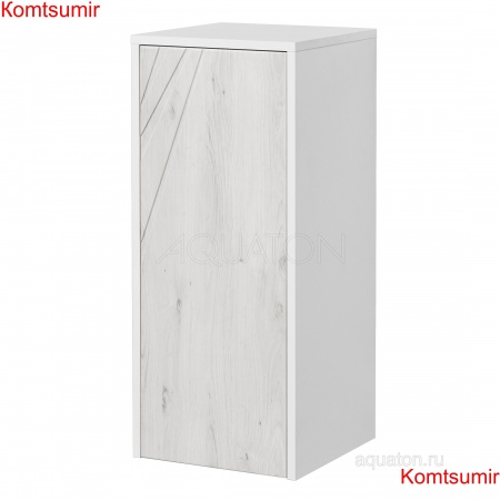 Шкафчик AQUATON Сакура подвесной, с корзиной для белья, светлое дерево (1A220703SKW80)