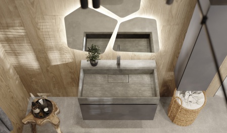 Тумба Facet 80 подвесная, антрацит