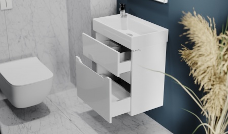 Тумба Brik 55 подвесная Белая