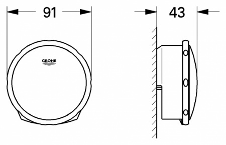 Слив-перелив Grohe Talentofill 28990000 белый, хром, черный