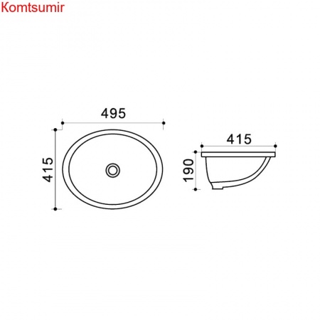 Раковина Trend овальная, белая (AZ908-20)