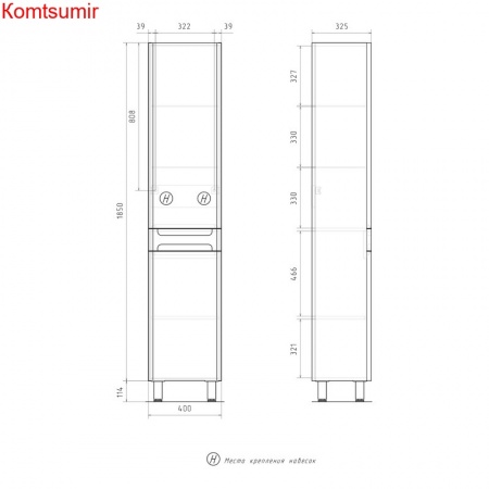 Пенал напольный Nice 40 Пенал напольный Nice 40