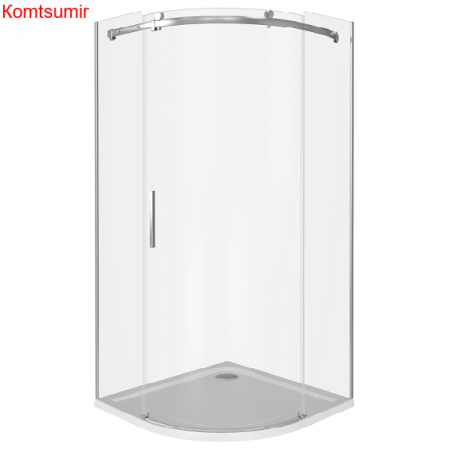 Душевой уголок поддон отдельно 90х90 угловой (четверть круга) Good Door Galaxy R-90-C-CH ГЛ00006