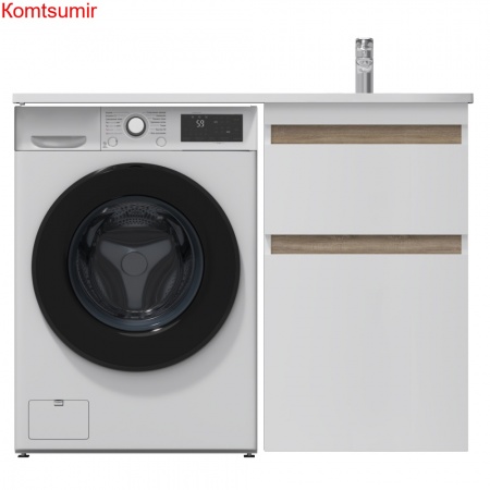 M85AFSX0602WG X-Joy, База под столешницу для стиральной машины, напольная, 60 см, 2 ящика, белый гля