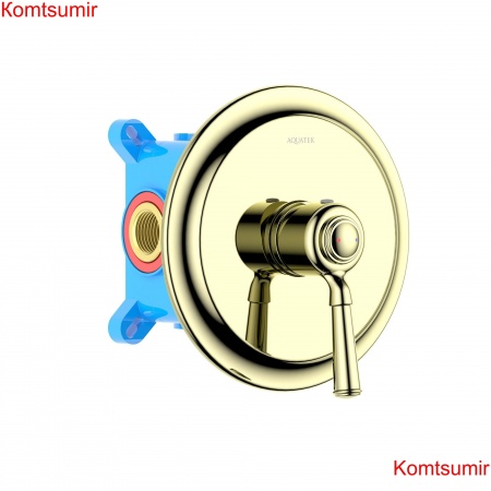 Смеситель для душа (внешняя и скрытая часть) AQUATEK, полир. золото AQ1566PG КЛАССИК