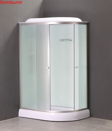 Душевая кабина LORANTO 120х80х215 с низким поддон 13 см, белое закаленное стекло 4 мм профиль хром (CS-66121L F 120)