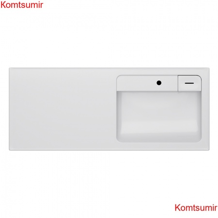 M85AWPR1201WG X-Joy, Раковина над стиральной машиной, литьевой мрамор, правая, 120 см, белый глянец