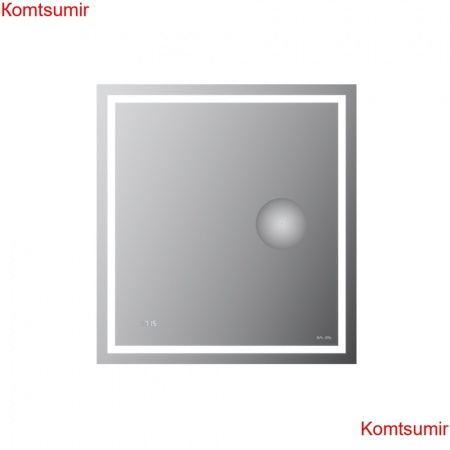 M91AMOX0653WG Универсальное зеркало с контурной Led-подсветкой, часами и косметическим зеркалом 65