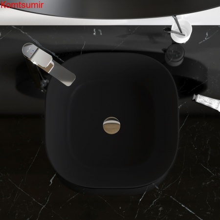 M8FWCC30430BM Func Раковина накладная, квадрат, 43 см, цвет черный матовый