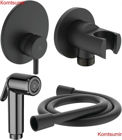 Гигиенический душ Ideal Standard IDEALSPRAY со смесителем, матовый черный (BD651XG)