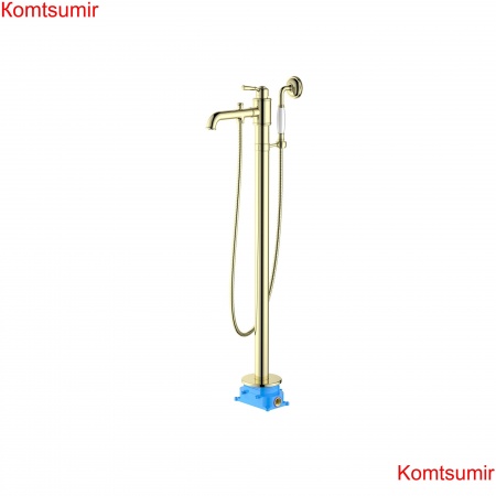 Смеситель для ванны напольный (внешняя и скрытая часть) AQUATEK, полир. золото AQ1545PG КЛАССИК