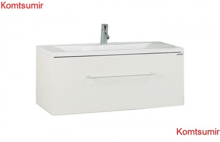 Тумба под раковину AQUATON Мадрид 100 М подвесная, белая (1A126901MA010)