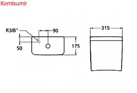 Ideal Standart Бачок CONNECT CUBE для унитаза, нижняя подводка Ideal Standart Бачок CONNECT CUBE для унитаза, нижняя подводка