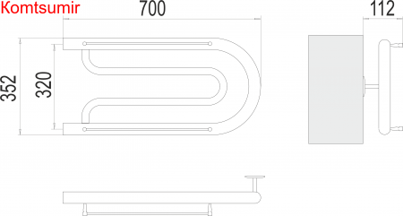 Фокстрот БШ 320х700 Полотенцесушитель  TERMINUS