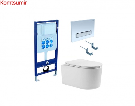 SET AQUATEK МИЯ 4в1 (рама AQUATEK Standard INS-0000012+ кркпеж KKI-0000002+клавиша KDI-0000022+унитаз МИЯ AQ2004-00 с тонким сиденьем soft-close SET AQUATEK МИЯ 4в1 (рама AQUATEK Standard INS-0000012+ кркпеж KKI-0000002+клавиша KDI-0000022+унитаз МИЯ AQ2004-00 с тонким сиденьем soft-close
