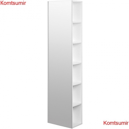 Шкаф пенал Aquaton Сканди 40 с зеркалом, подвесной, белый (1A253403SD010)