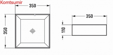 Раковина Azario накладная 350x350x110 белая (AZ-2179-S)