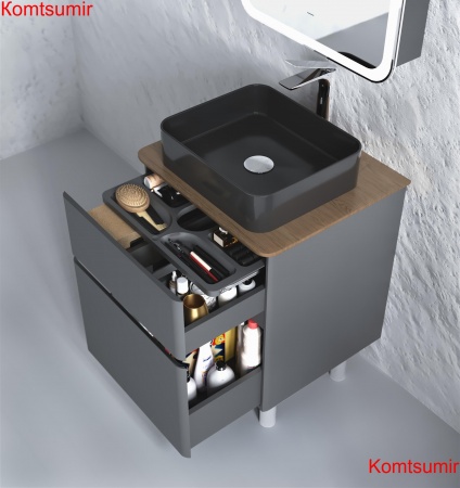 Тумба Morelle 60 напольная Антрацит/Трюфель