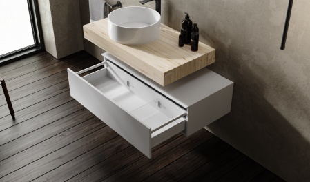 Тумба Modulare 100 подвесная Белая