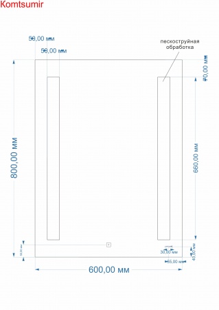 Зеркало: LED 020 base 60*80, с подсветкой, белый, Сорт1 Зеркало: LED 020 base 60*80, с подсветкой, белый, Сорт1