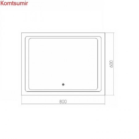 Зеркало AZARIO Фортуна 800*600, LED-подсветка, сенсорный выключатель