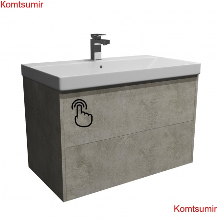 Тумба Djena Амелия 100 подвеcная 2 ящика Бетон