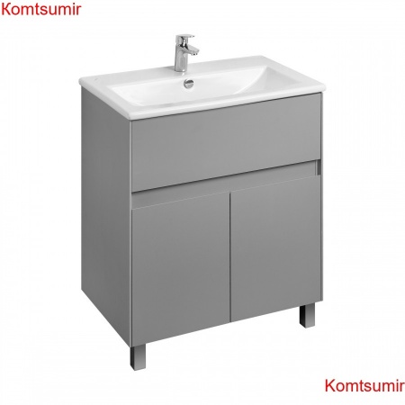 Тумба под раковину Aquaton Форест 75 см универсальный монтаж, туманный серый (1A278301FR4D0)