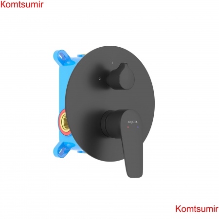 Смеситель для ванны (внешняя и скрытая часть) AQUATEK, матовый черный AQ1146MB БЕТТА