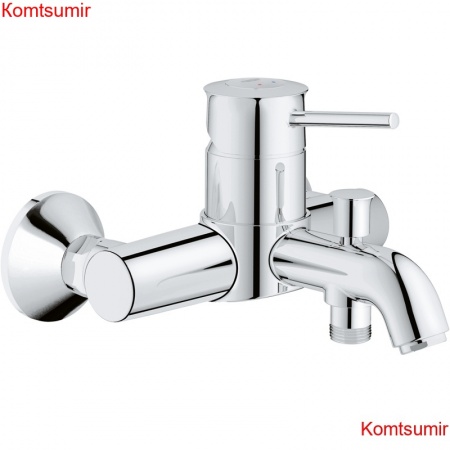 Смеситель для ванны с переключателем BauClassic, хром (32865000)