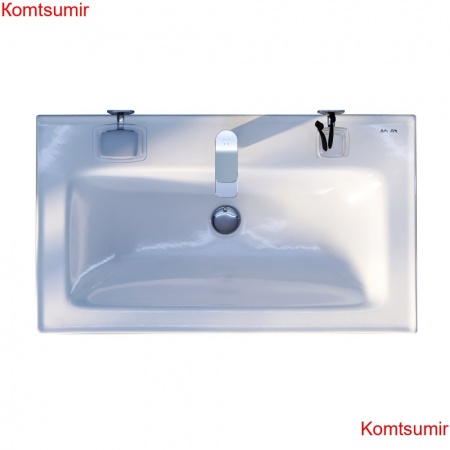 M85AWCC0802WG64 X-Joy, Раковина мебельная, керамическая, 80 см, встроенная, цвет: белый, глянец