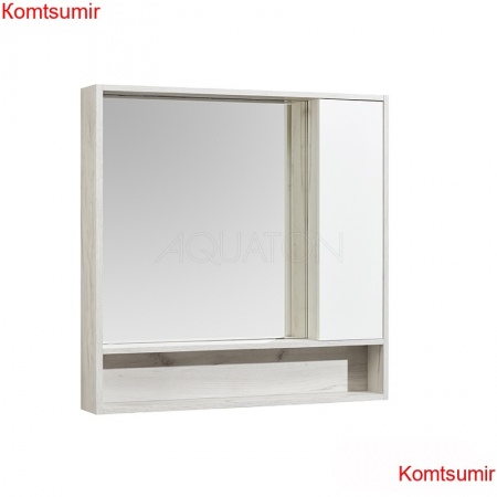 Зеркало-шкаф AQUATON Флай 100 белый, дуб крафт (1A237802FAX10)