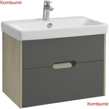 Тумба под раковину AQUATON Оливия 70 подвесная Грей/Дуб Ойстер (1A254301OLUG0)