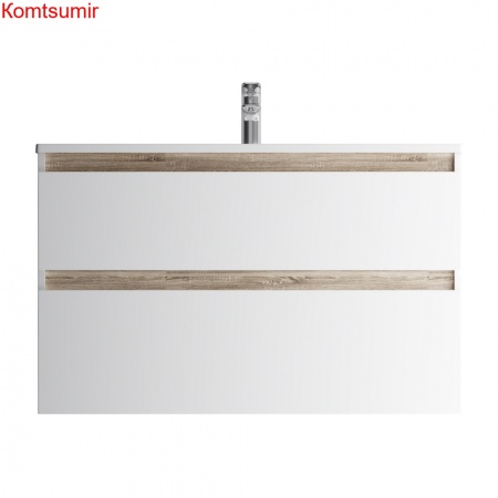 M85AFHX1002WG X-Joy, База под раковину, подвесная, 100 см, 2 ящика, белый глянец