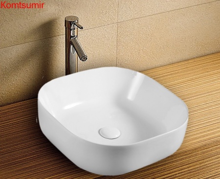 Раковина Azario 43х43х13,5 накладная , цвет белый глянец (AZ-41288)