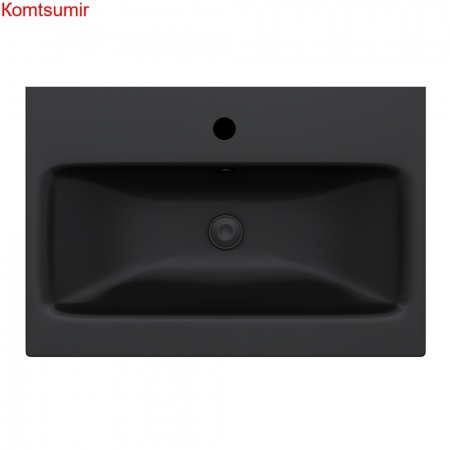 M90WCC0602BM GEM, Раковина мебельная, керамическая, 60 см, встроенная, цвет: черный матовый