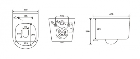 Унитаз-компакт подвесной безободковый AQUATEK МИЯ AQ2004-00 490*370*340 мм, горизонтальный выпуск, тонкое сиденье с механизмом плавного закрывания, крепеж Унитаз-компакт подвесной безободковый AQUATEK МИЯ AQ2004-00 490*370*340 мм, горизонтальный выпуск, тонкое сиденье с механизмом плавного закрывания, крепеж