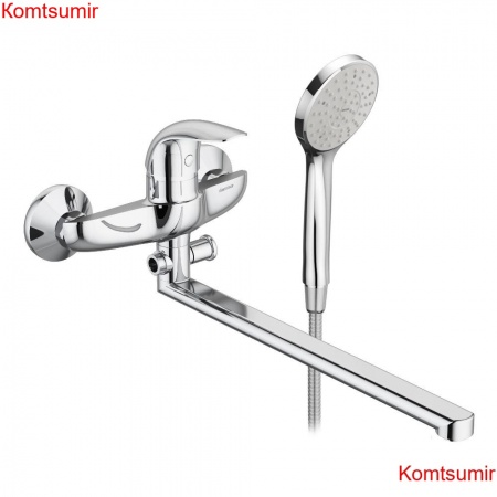 Damixa 319500001 Eclipse, смеситель для ванны и душа с универсальным изливом и душевым комплектом, хром