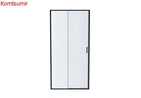 Aquatek Душевая дверь двухэлементная, раздвижная 200х100, черный матовый